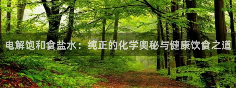 威九国际真人游戏：电解饱和食盐水：纯正的化学奥秘与健康饮食之